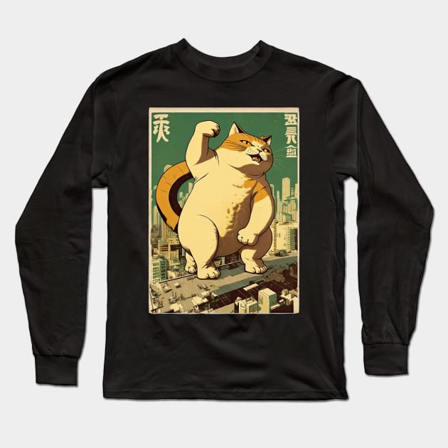 Catzilla chilling Long Sleeve T-Shirt by JayD World